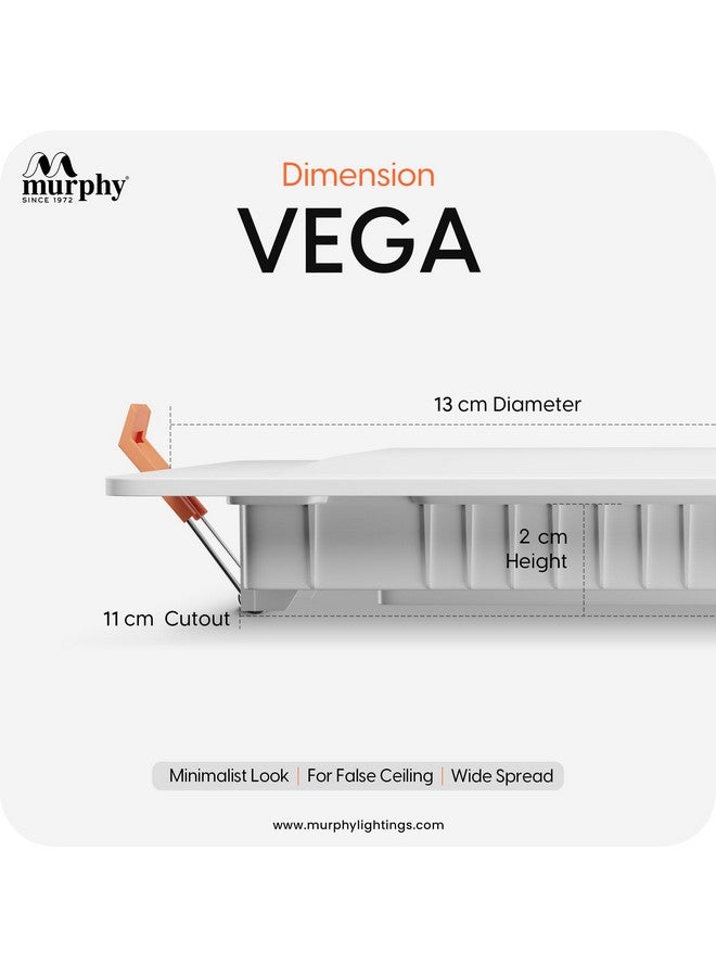 Murphy Vega 3-in-1 Square LED Panel Ceiling Color Changing Light (Cool White, Warm White, Natural White, 10W) - Pack of 8 - Image 4