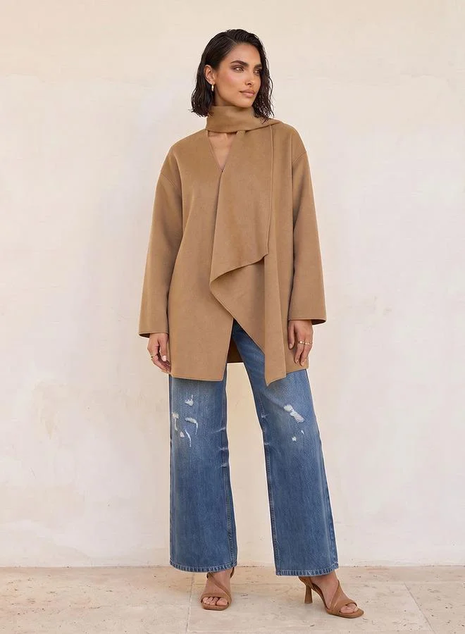 Splash FAV SHAWL DRAPPED FELT JACKET