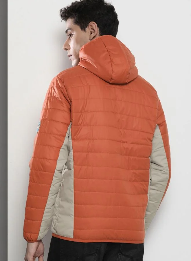 ذا انديان كراج كو The Indian Garage Co Men Slim Fit Solid Round Neck Long Sleeves Jacket