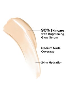 IT COSMETICS كريم أساس خفيف الوزن Cc+ Nude Glow + مصل متوهج بعامل حماية من الشمس 40 مع النياسيناميد وحمض الهيالورونيك ومستخلص الشاي الأخضر، خفيف 1.08 أونصة سائلة  - Image 4