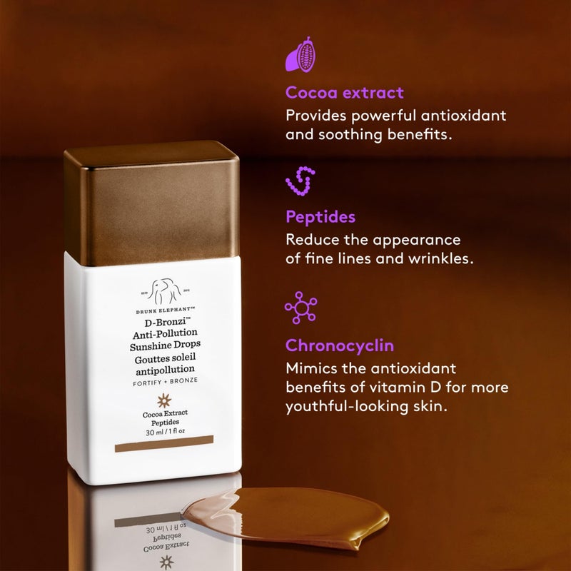 Drunk Elephant D-Bronzi Sunshine Drops - 30 ml/1 fl oz - Bronzing Color Serum Drops - Clean Clinical Skincare - Cruelty-Free - Dermatologist-Tested - Free of Essential Oils, Silicones, and Fragrance - Image 5