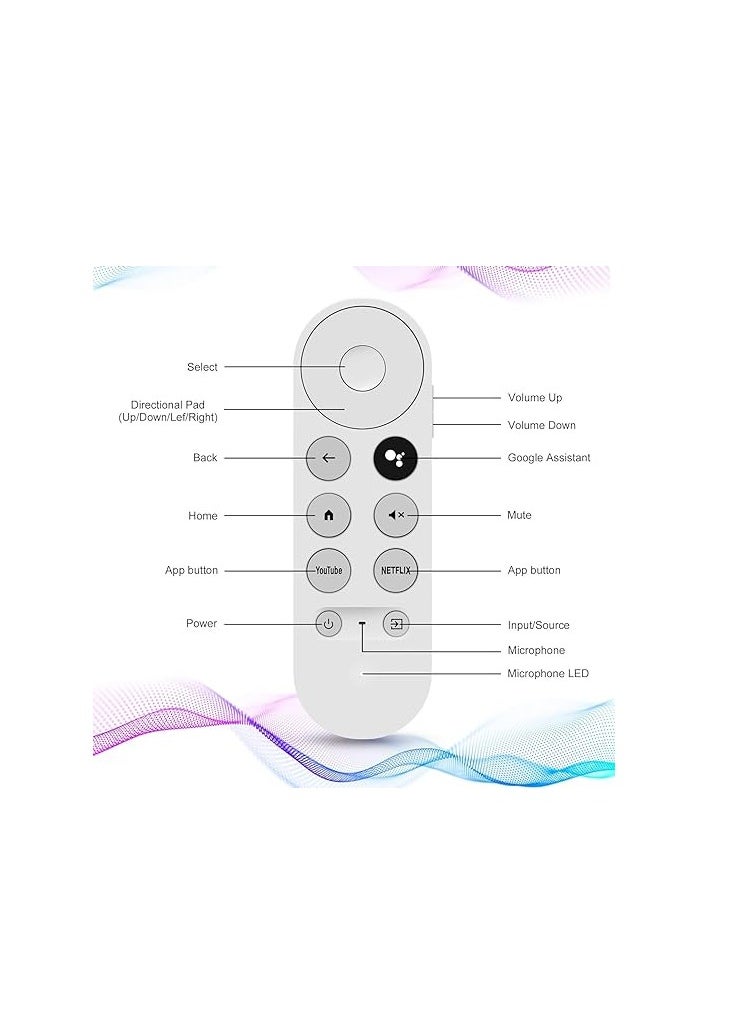 Log Electronics - Chromecast Googel TV Bluetooth Voice Remote for Google TV(Without Battery) - Generic - Image 1