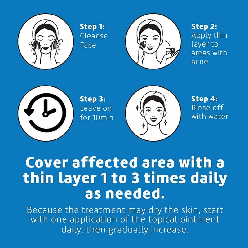 De La Cruz Maximum Strength Sulfur Acne Treatment Ointment - 10% Sulfur for Face and Body, 2.6 OZ - Image 5