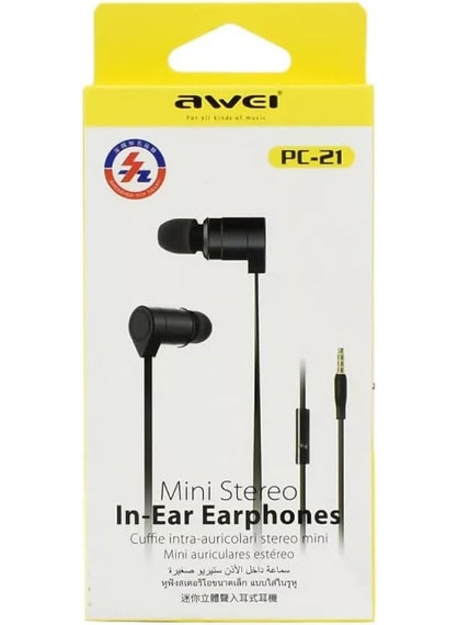 Awei PC-21 Mini In-Ear Stereo Earphones - Image 3