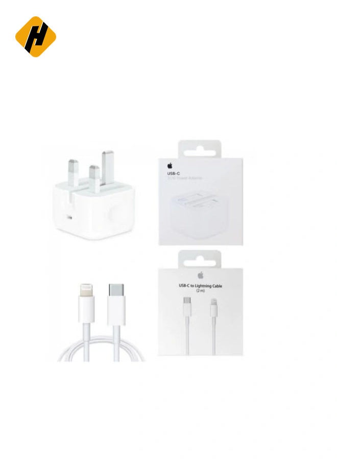 HuHa - 20W Foldable Fast Charging Wall Adapter Compatible with Apple iPhone 12 Pro Max/11 Pro Max/SE, iPad White - Image 1