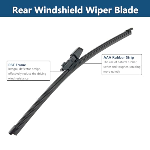 DUILEO Rear Windshield Wipers Blade Arm Set for Volkswagen Golf 6 7 MK6 MK7 VW GTI 2010-2021 Back Glass Wiper Arm Blade Replacements, All Seasons Fit - Image 4