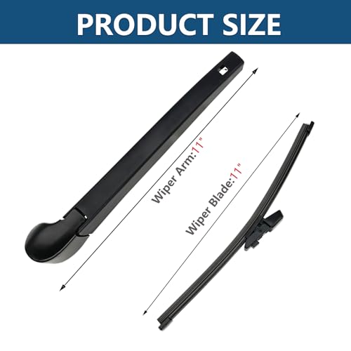 DUILEO Rear Windshield Wipers Blade Arm Set for Volkswagen Golf 6 7 MK6 MK7 VW GTI 2010-2021 Back Glass Wiper Arm Blade Replacements, All Seasons Fit - Image 3