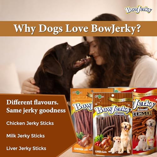 Bow Jerky Rena Bow Jerky Chicken Liver Dog Treats | Protein-Rich Soft Stick Snacks for Training & Daily Rewards | Healthy Chew Treats for All Life Stages | 200g Each Pack of 3 - Image 4