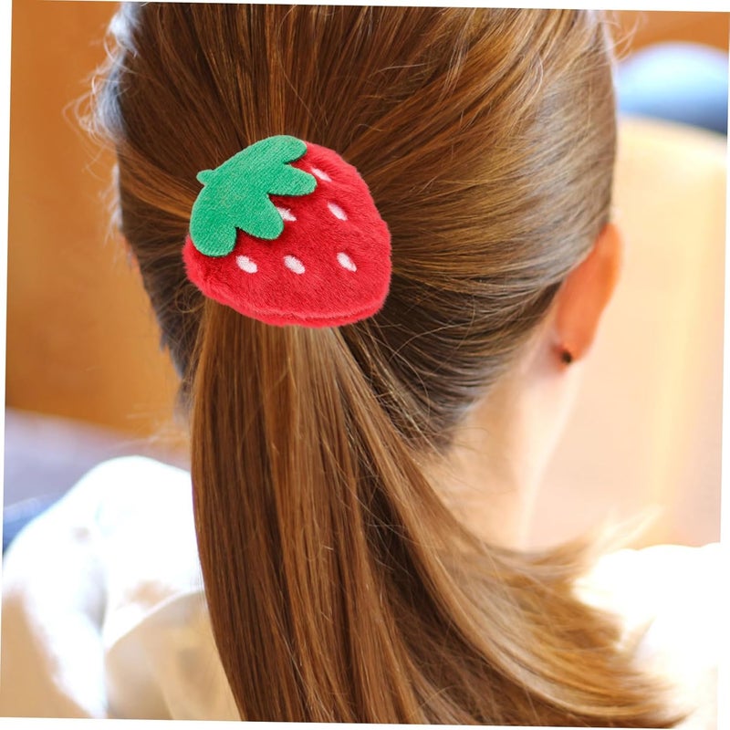 Kisangel 10pcs Cute Strawberry Plush Pins for DIY Crafts Iron-On Patches for Clothing Bags and Accessories Soft Fabric Strawberry Appliques for Boys and Girls and Teens - Image 5