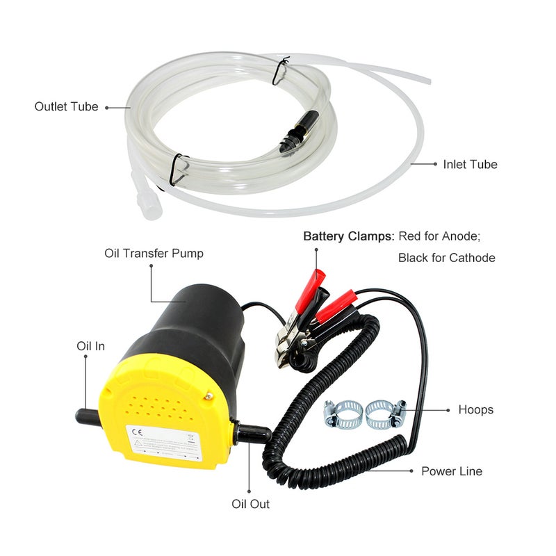 Car Engine Oil Pump 12V Electric Auto Oil Fluid Sump Extractor Scavenge Exchange Fuel Transfer Suction Pump - Image 3