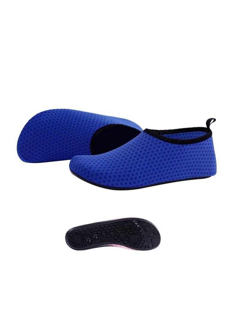 Loquat New Men/Women's Beach Shoes With Soft Soles, Anti Slip And Anti Cutting Yoga Shoes Royal Blue 