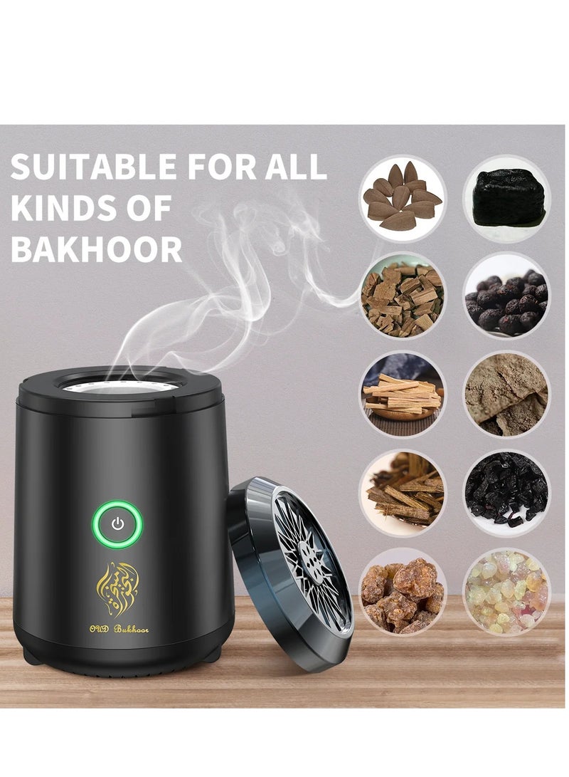 Oud Bukhoor Car USB Type-C Power Rechargeable Small Size Incense Burner - Image 1