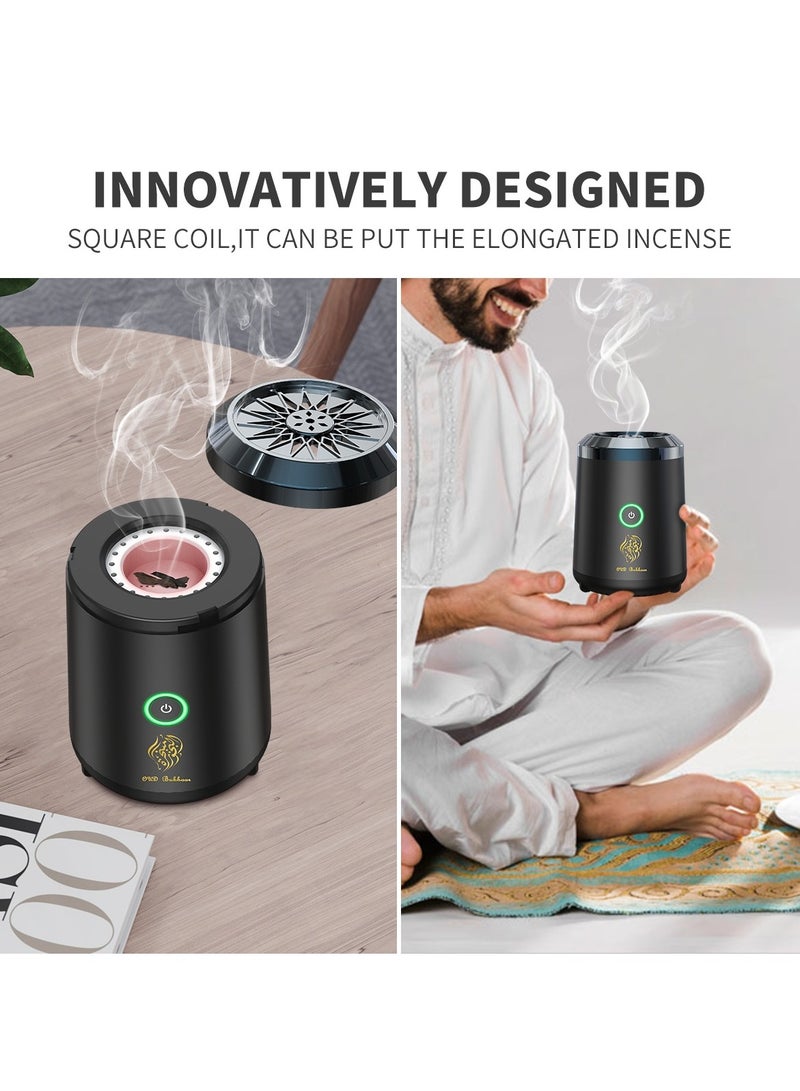 Oud Bukhoor Car USB Type-C Power Rechargeable Small Size Incense Burner - Image 5