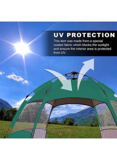 Arabest Instant Pop Up Camping Tent,Automatic Hydraulic Water Resistant,Space for 3-4 People,Portable Lightweight,Easy Setup Camping Tents,for Hiking Sports Travel Picnic  - Image 3