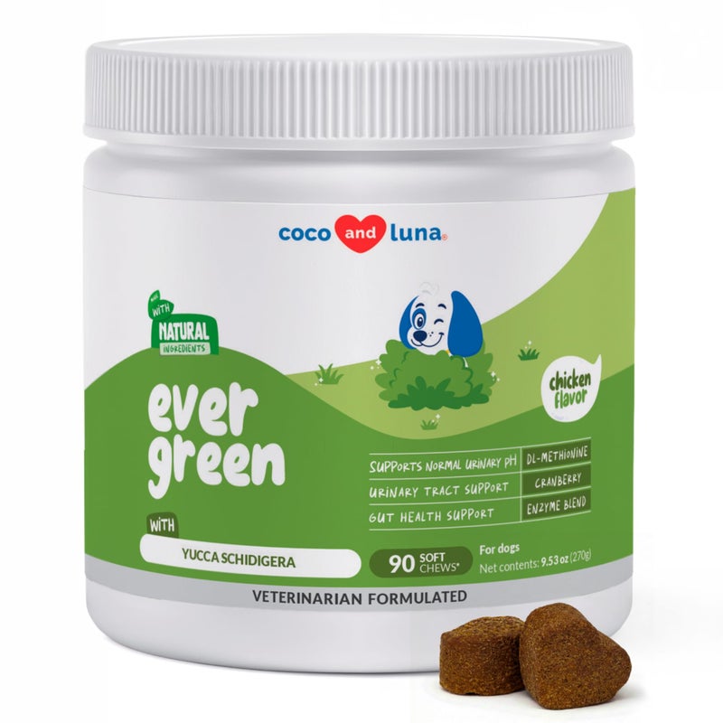 Coco and Luna Grass Burn Spot Soft Chews - Pee Grass Spot Saver Caused by Dog Urine - Dog Urine Neutralizer for Lawn, with Canine Enzyme Blend, Probiotics, and Cranberry. - Image 1