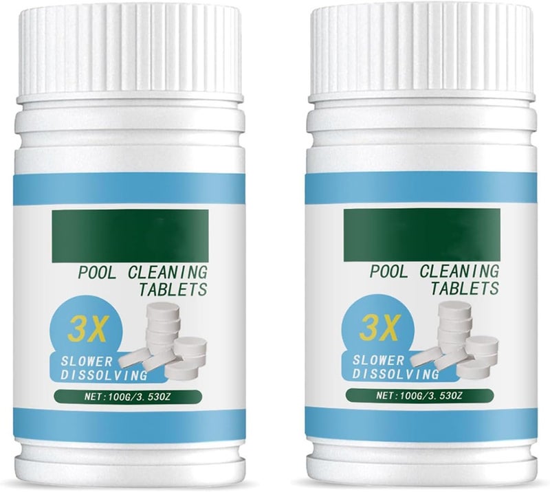 Makbeaty Pool Cleaning Tablets Disinfection Effervescent Tablets Effectively Guard Against Bacteria Purifying water quality（2 pieces） - Image 1