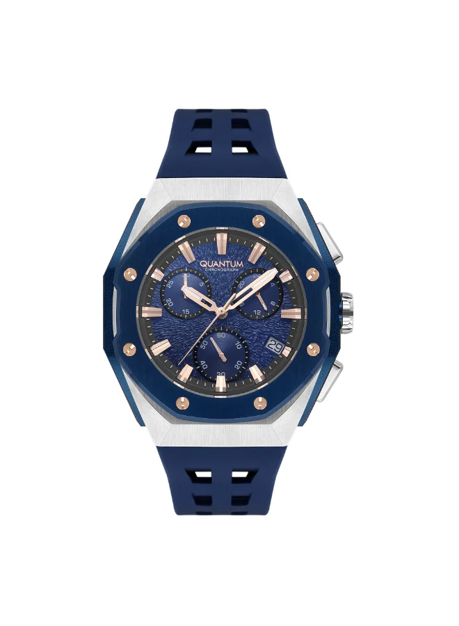 Quantum Men's Silicone Chronograph Watch HNG1170.399 - 46 mm