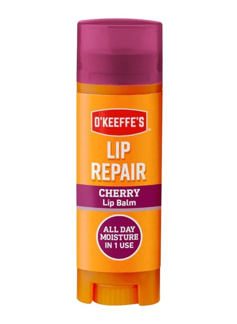 O'Keeffe's Lip Repair Stick Lip Balm All Day Moisture Cherry No SPF 4.2g - Image 1