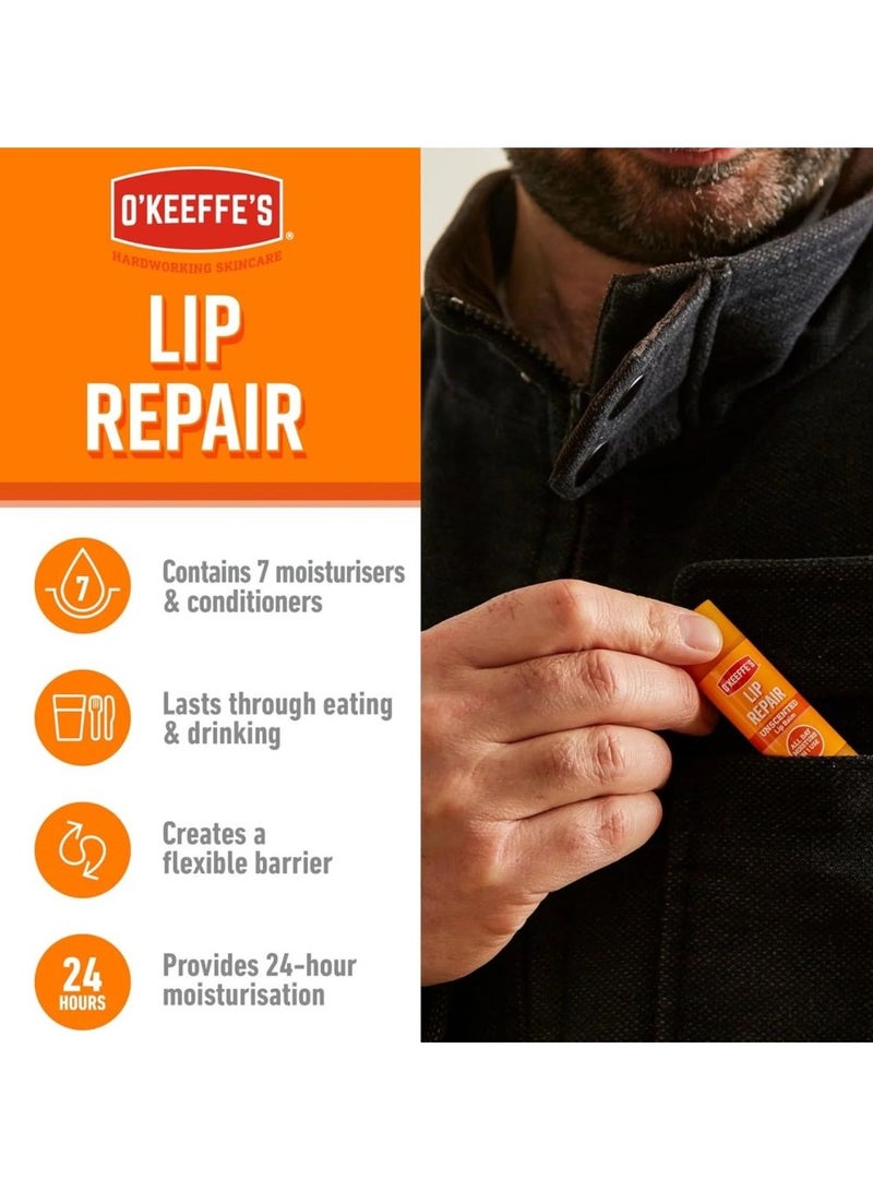 O'Keeffe's Lip Repair Stick Lip Balm All Day Moisture Cherry No SPF 4.2g - Image 3