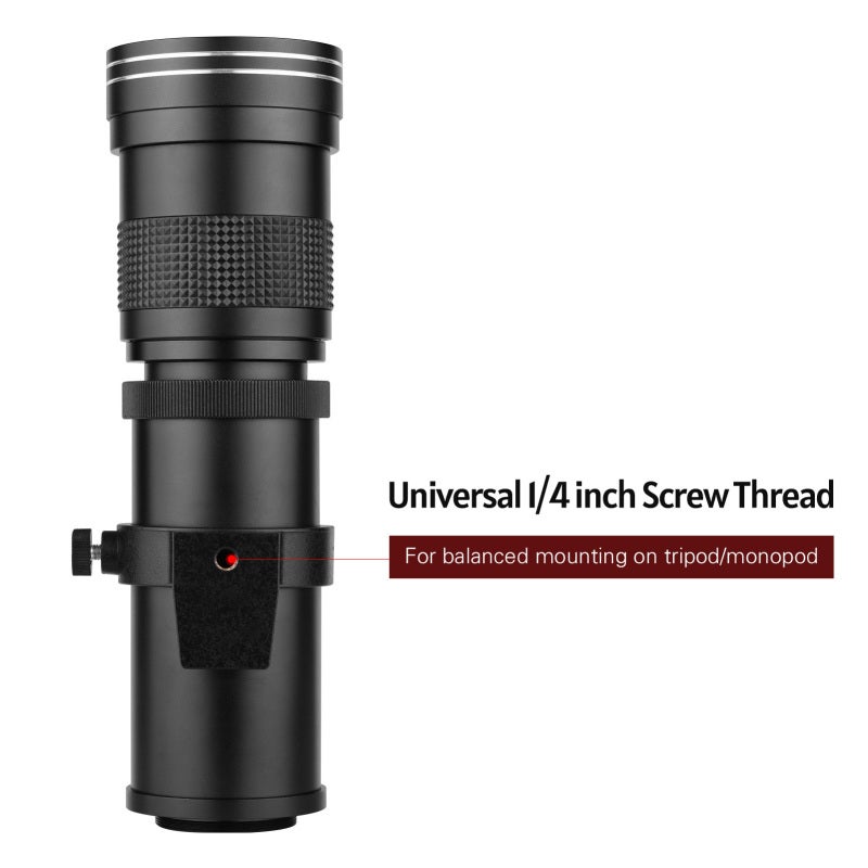Super Telephoto Zoom Lens 420-800mm F/8.3-16 Manual Focus - T-Mount With RF Adapter Ring, Metal Body, Multi-Coated Optical Glass For DSLR SLR Cameras, Tripod Compatible - Image 5