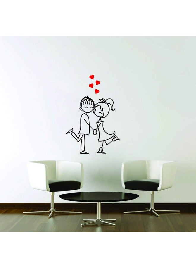 DecorVilla Decor Villa Love Couple Wall Sticker & Decal (PVC Vinyl,Size- 96 cm x 58 cm) - Image 1