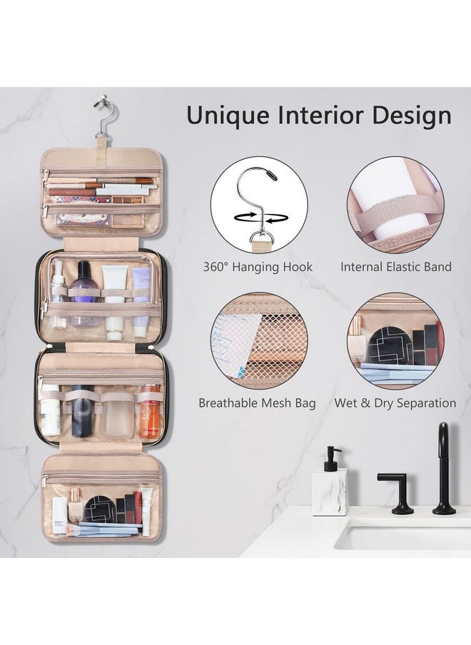 Wedama Wedama Toiletry Bag for Women, Hanging Travel Toiletry Bag with Jewelry Organizer Compartment Large Makeup Bag, PVC Waterproof Cosmetic Travel Bag for Travel Business Trips Camping Bathroom, Black  - Image 5