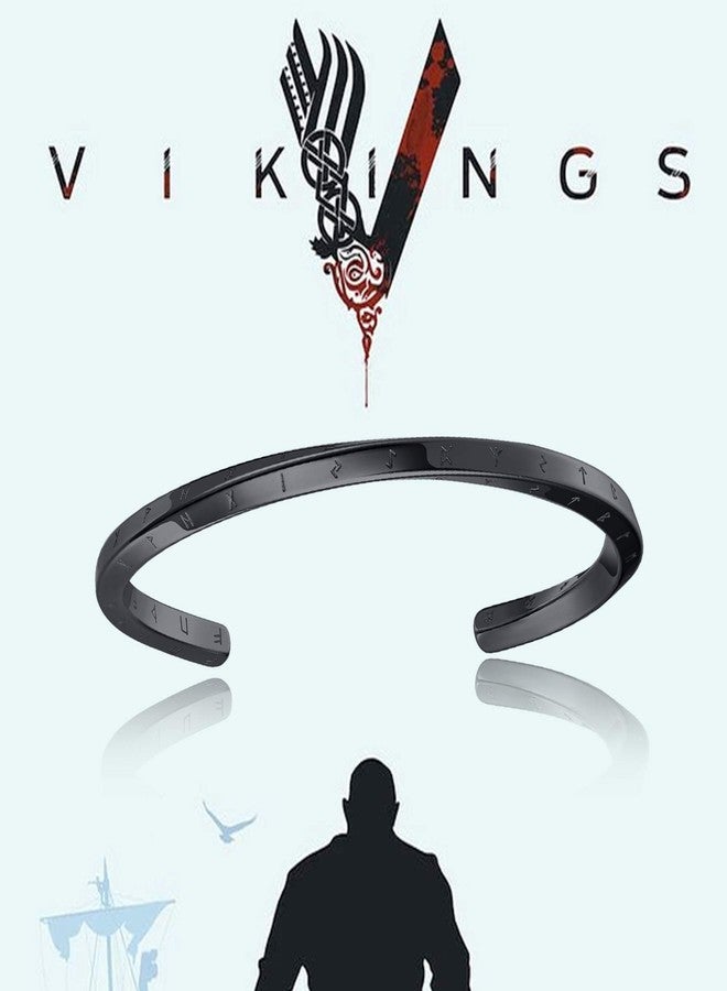 VNOX Viking Cuff Bracelet for Men - Viking Thunder Hammer Cuff Bracelets for Men Boys,Norse Mythology Warrior Symbol Bangle Amulet Talisman Jewelry, [Small] Fit 5.5-6.2" Wrist-Very Small Fit - Image 4