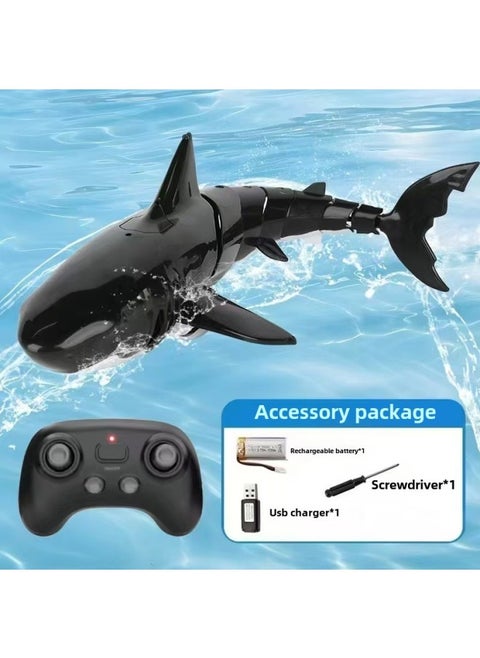 Upgraded Remote Control Hammerhead Shark Diving Children Waterproof Remote Control Submarine Model Shark Toy-Color:[black] Remote Control Sawtooth Shark