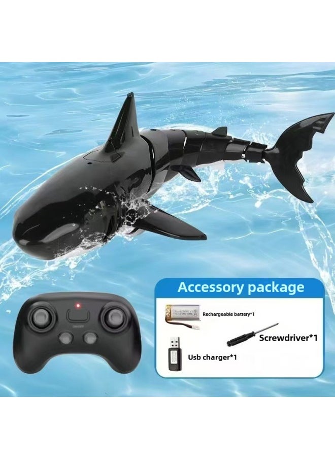 Upgraded Remote Control Hammerhead Shark Diving Children Waterproof Remote Control Submarine Model Shark Toy-Color:[black] Remote Control Sawtooth Shark  - Image 1