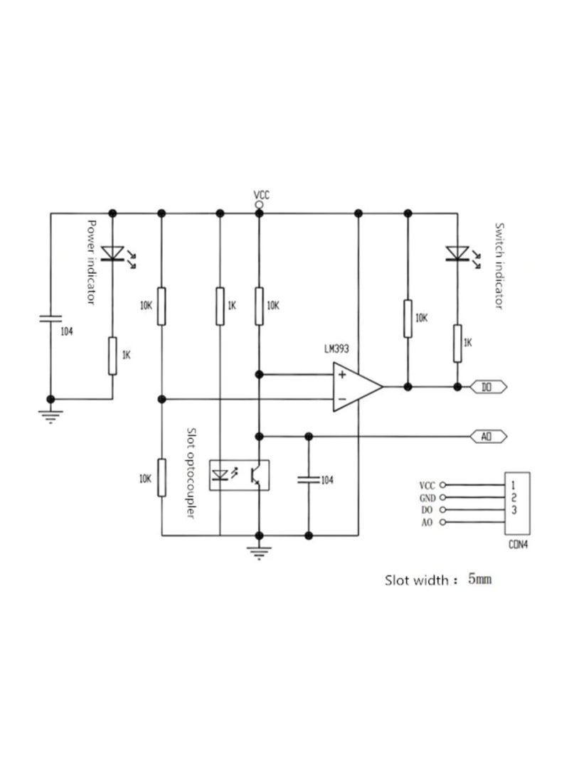 SOLDOUT Slot Type IR Optocoupler Speed Sensor Module LM393 Groove Coupler Sensor 3.3V-5V Connect Relay Buzzer Module Compatible with Arduino - Image 4