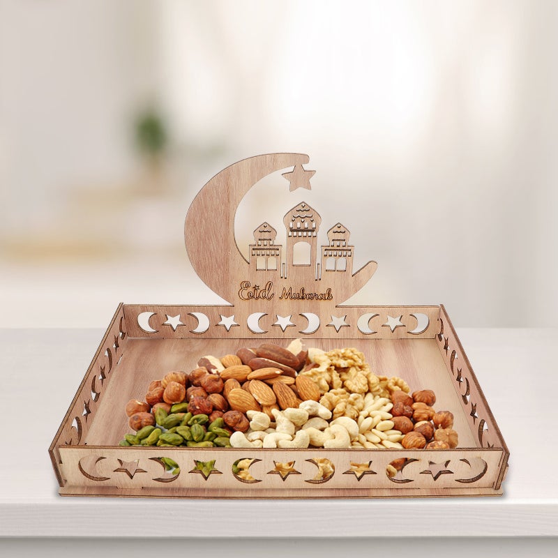 🏠 صينية تقديم رمضان من الخشب متينة لتزيين المنزل والاحتفالات - Image 4