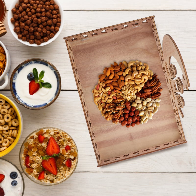 🏠 صينية تقديم رمضان من الخشب متينة لتزيين المنزل والاحتفالات - Image 5