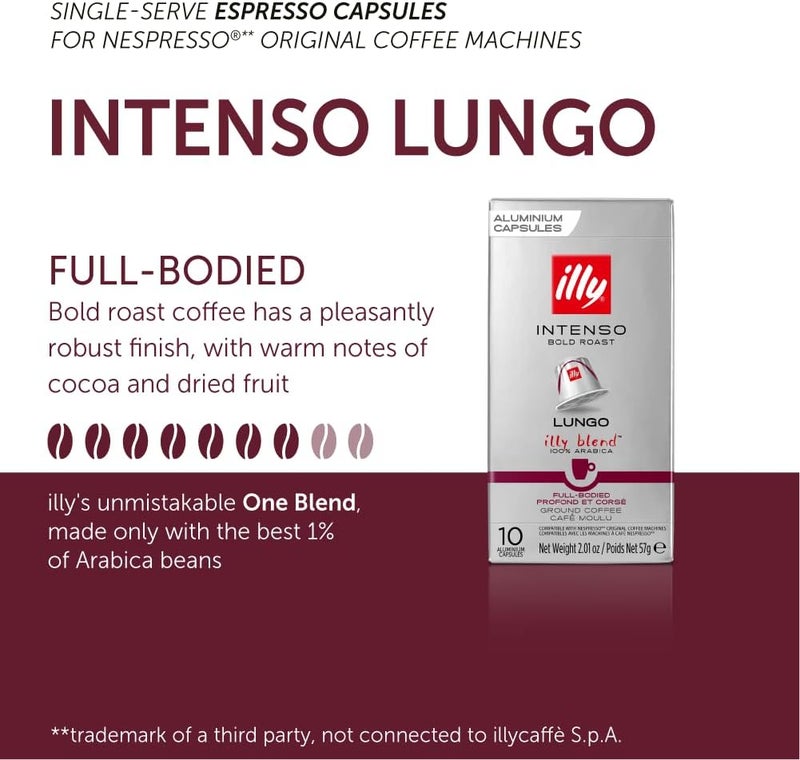 illy Intenso Lungo Dark Roast Coffee Capsules - Image 3