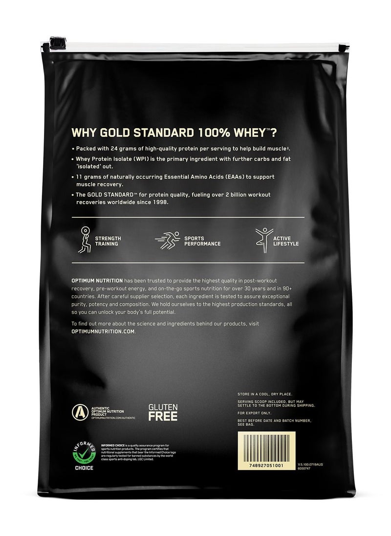 Optimum Nutrition - Gold Standard 100% Whey Protein Powder, for Muscle Support & Recovery, Primary Source Whey Protein Isolate - Delicious Strawberry, 4.54 Kgs (10 lbs) - Image 1