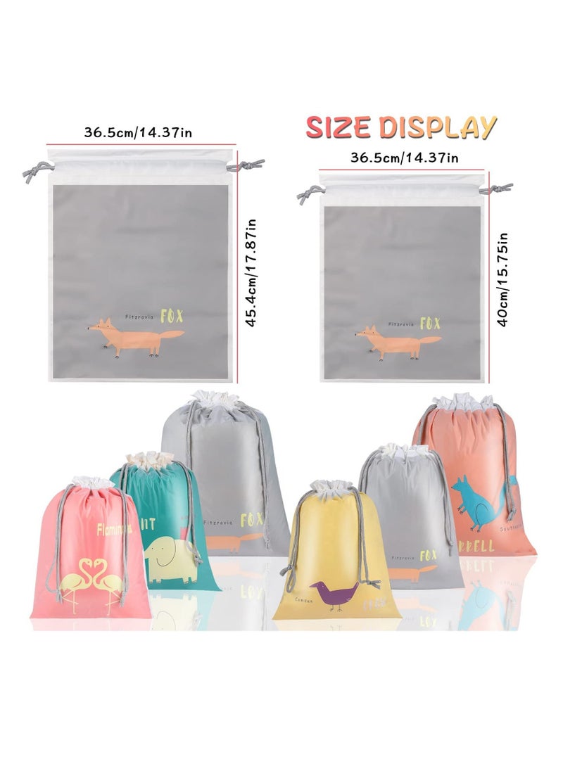 SYOSI - Drawstring Bags PE Bag, Waterproof Drawstring Gym Bag String Swimming Bag for Kids Boys Girls, Folding Beach School Sport Toiletry Trainer Bag Travel Organiser Bag for Clothes Shoes 6 Pack - Image 1
