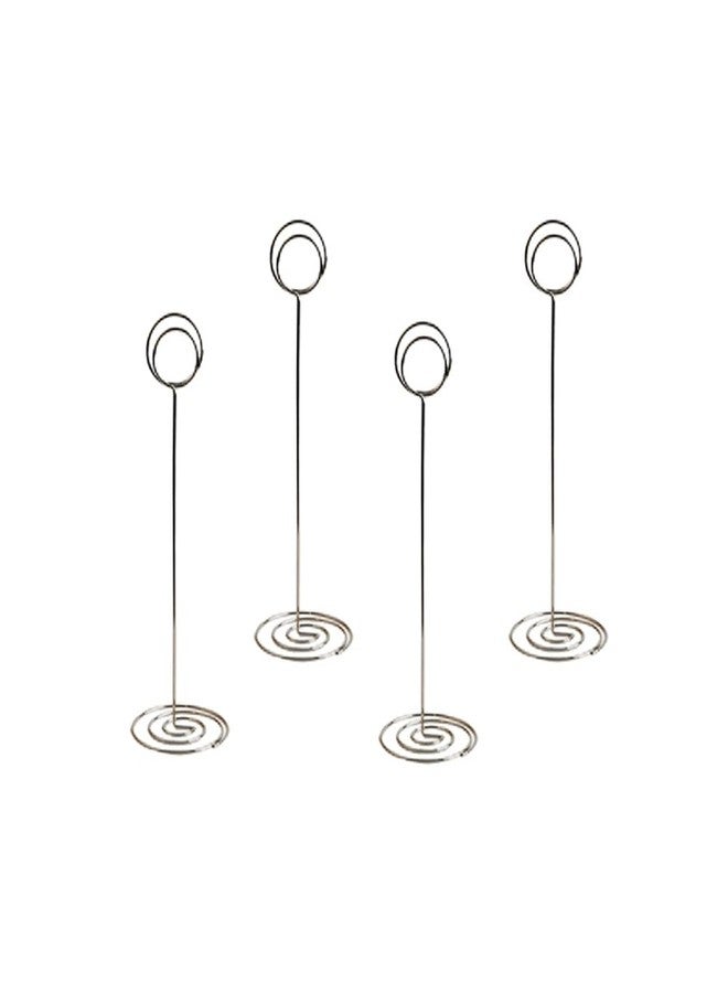 VBHHY 4 Pack 8.66 inch Tall Table Number Holders Place Card Holder Table Picture Holder Wire Photo Holder Clips Picture Memo Note Photo Stand (Roundness) - Image 1
