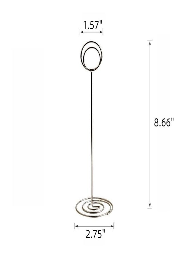 VBHHY 4 Pack 8.66 inch Tall Table Number Holders Place Card Holder Table Picture Holder Wire Photo Holder Clips Picture Memo Note Photo Stand (Roundness) - Image 2
