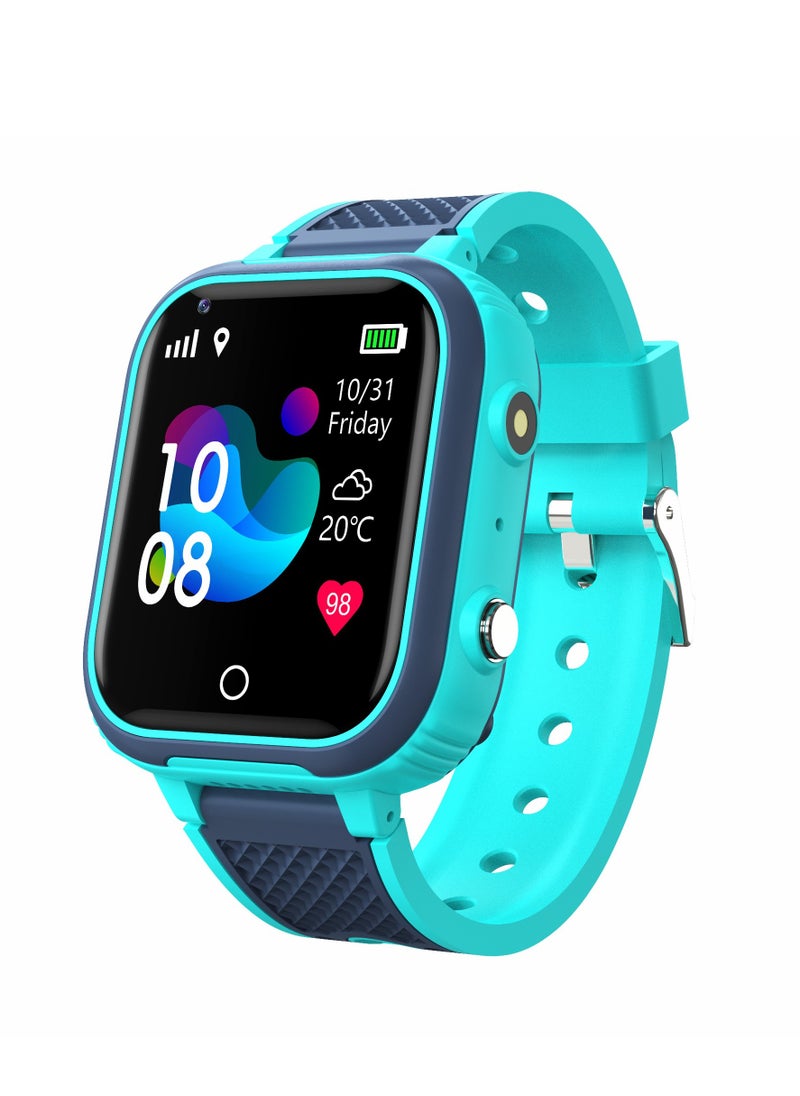 Generic - LT21 4G Smart Watch Kids GPS WIFI Video Call SOS IP67 Waterproof Child Smartwatch Camera Monitor Tracker Location Phone Watch(Green) - Image 1