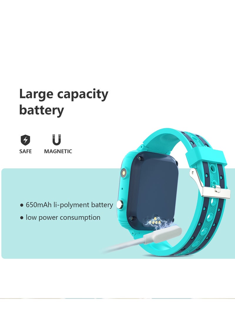 Generic - LT21 4G Smart Watch Kids GPS WIFI Video Call SOS IP67 Waterproof Child Smartwatch Camera Monitor Tracker Location Phone Watch(Green) - Image 1