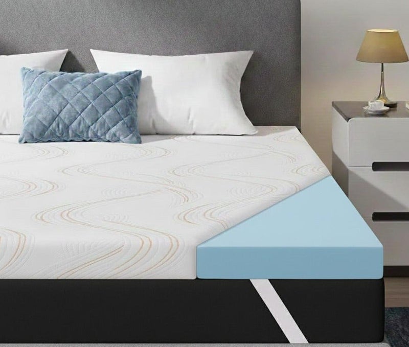 Rexal Home 10 cm Gel-Infused Memory Foam Mattress Topper 90x200 cm – Single Size Cooling Bed Topper with Removable Washable Cover, Soft Pressure Relief & Support - Image 2
