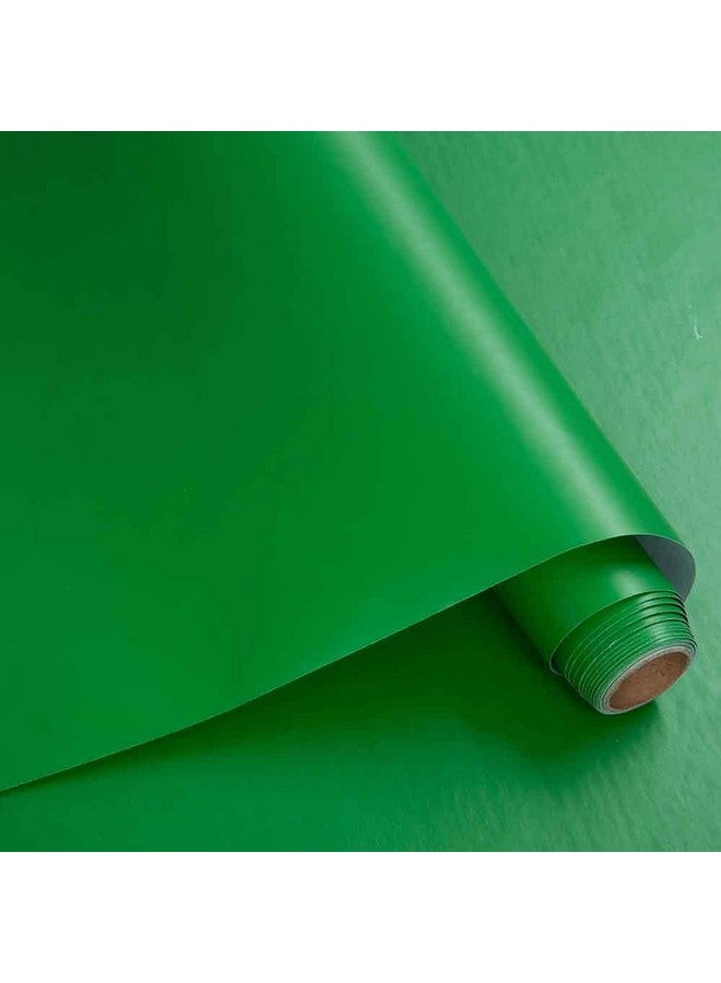 WISDOM 24 X 60 Solid Green Matte Contact Paper Glossy Red Wallpaper Waterproof Peel And Stick Wallpaper Self Adhesive Removable Vinyl Film Decorative For Kitchen Cabinet Countertops Furniture - Image 1