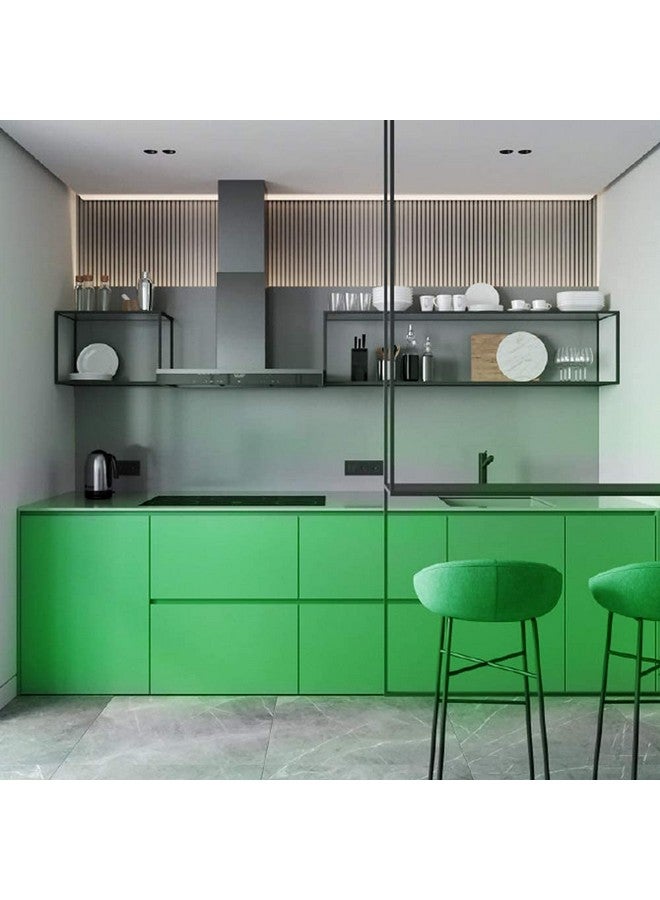 WISDOM 24 X 60 Solid Green Matte Contact Paper Glossy Red Wallpaper Waterproof Peel And Stick Wallpaper Self Adhesive Removable Vinyl Film Decorative For Kitchen Cabinet Countertops Furniture - Image 3