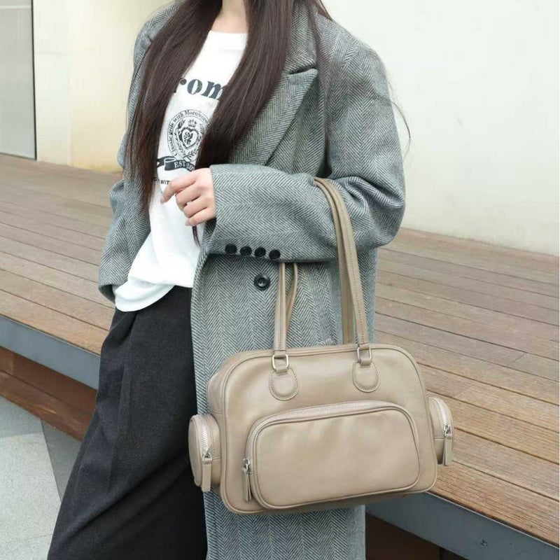 Vintage Solid Color Bowling Bag - Image 2