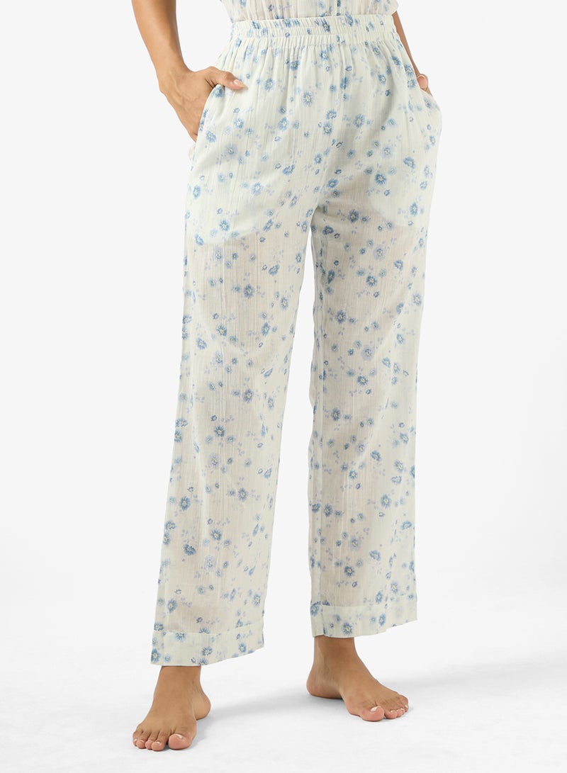 Ginger Cotton Ditsy Floral Relaxed Fit Shirt & Pyjama Set - Image 4