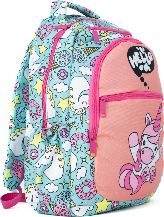 اوبلاند Girls Primary and Secondary School Backpack and Set with Water Bottle, Pencil Case and Lunch Box as Gift