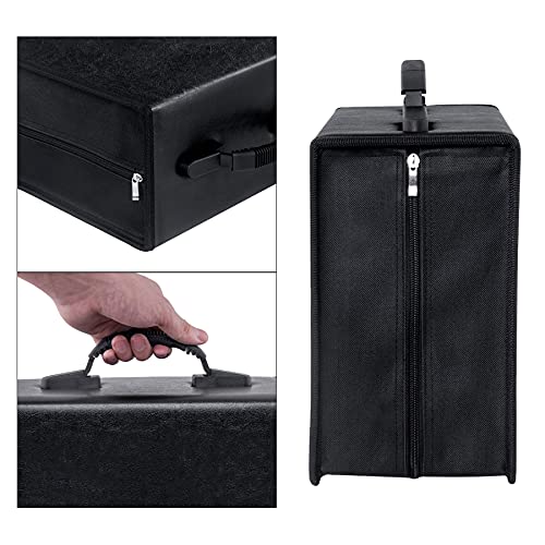 Siveit CD/DVD Binder, CD DVD Case Holder Binder 400 Capacity CD/DVD Wallet Storage Booklet Album Box (White binder, PU Black) - Image 3