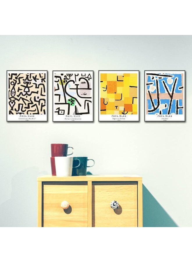 Home Trove Berkin Arts Wall Unframed Prints Giclee Paper Set of 4, 11x14 inch Abstract Geometric work, School Decoration Multicolor Illustrations Medium Size Paul Klee Paintings - Image 3
