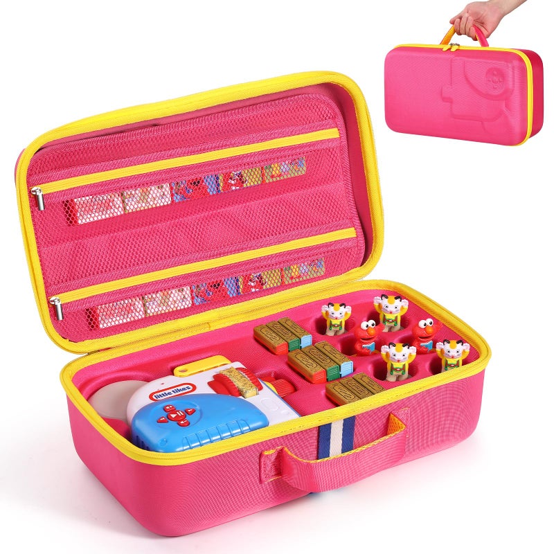 OUKNAK Hard Travel Case Compatible with Little Tikes for Story Dream Machine Books Starter Set Protective Hard Case Container for Storytime Audio Play Real for Littles Character Collection Upgraded Pink - Image 3
