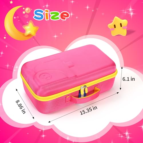 OUKNAK Hard Travel Case Compatible with Little Tikes for Story Dream Machine Books Starter Set Protective Hard Case Container for Storytime Audio Play Real for Littles Character Collection Upgraded Pink - Image 5