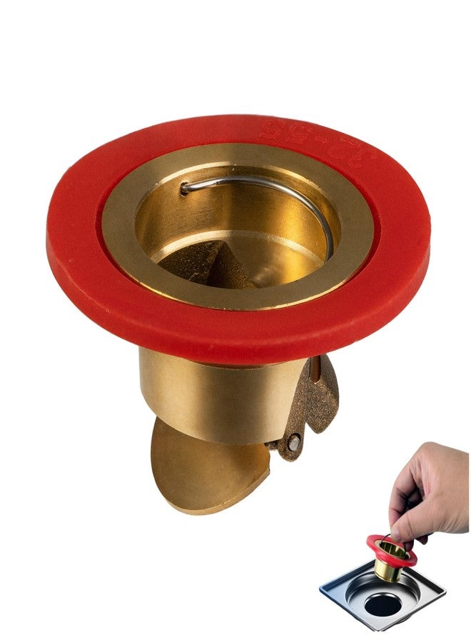 COLDDD Downspout Universal Brass Floor Drain core, Shower Floor Drain backflow Preventer, Suitable for 1.4''-2.0'' Caliber (1, Brass) - Image 1